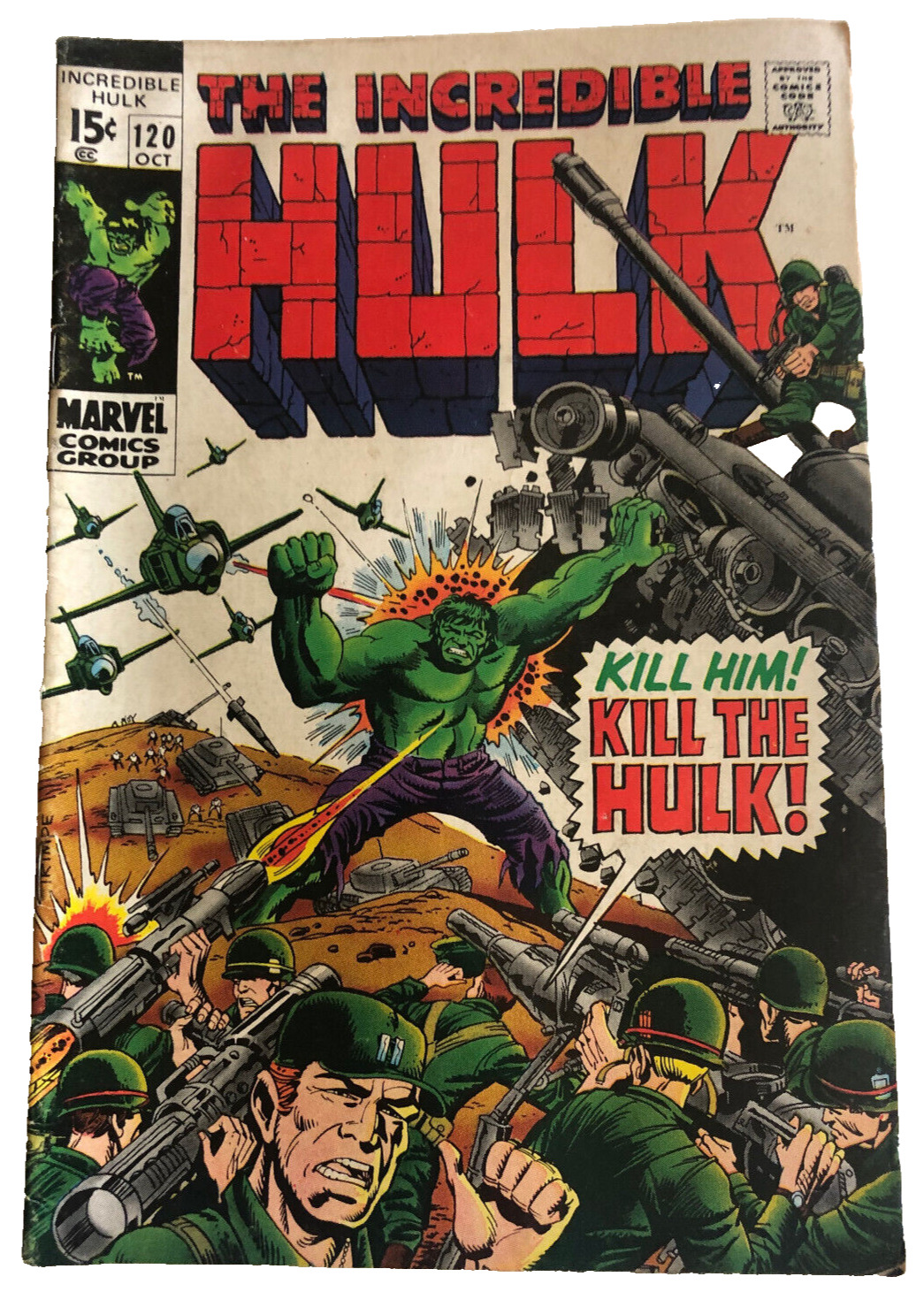 Marvel Comic The Incredible Hulk #120 October 1969 Vintage Original