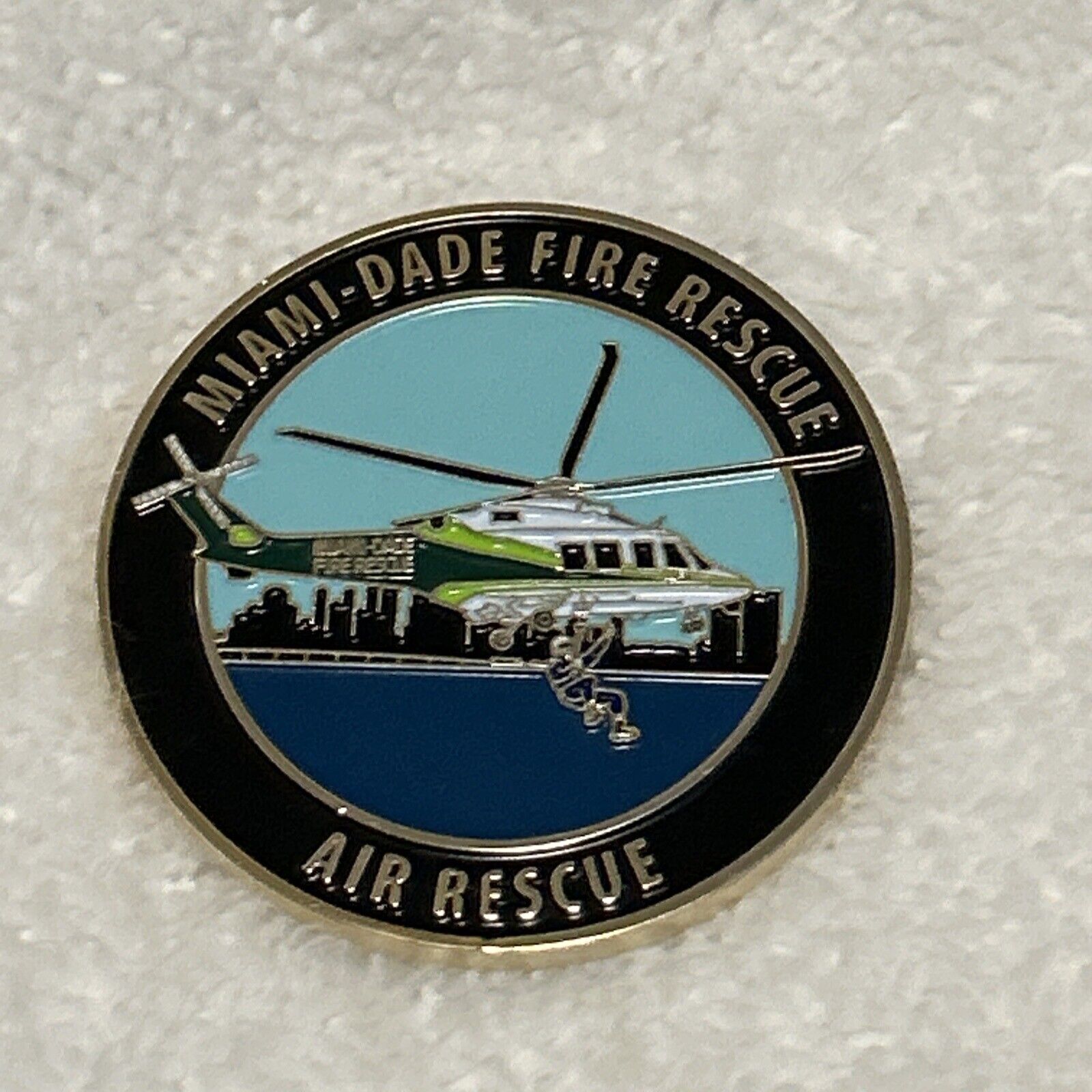 Miami Dade Fire Rescue “Air Rescue “ Helicopter Challenge Coin