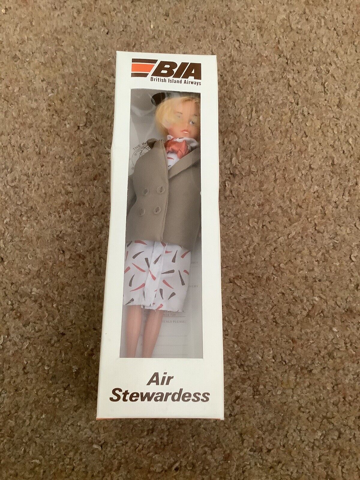 British Island Airways Air Stewardess Doll by Rexard. New in original box.