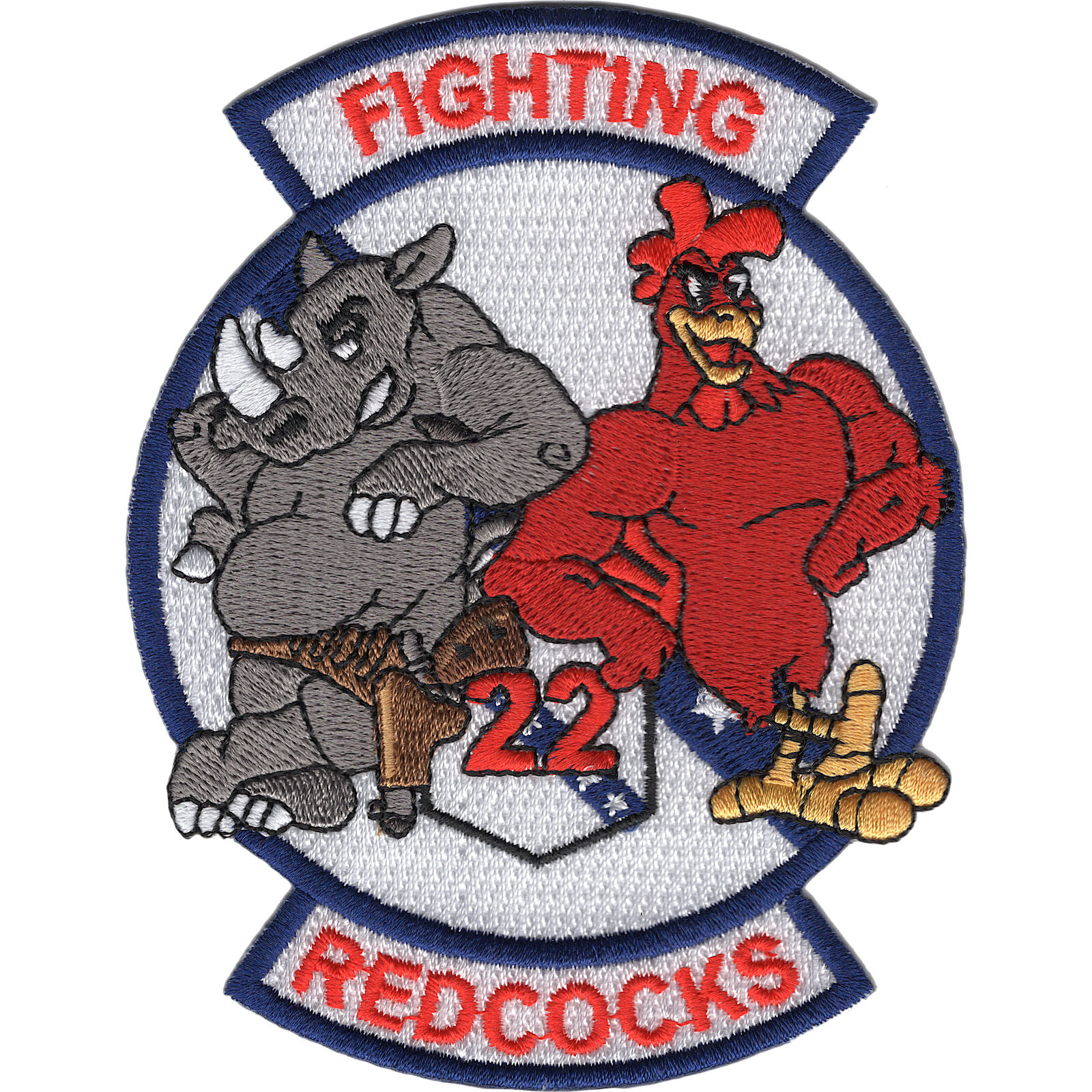 VFA-22 Fighting Redcocks Patch - Rhino Strike Fighter Squadron