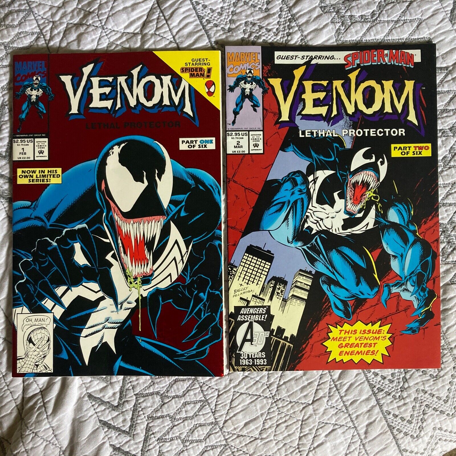 Marvel Comics Venom Lethal Protector Issues #1 and 2 NM Condition