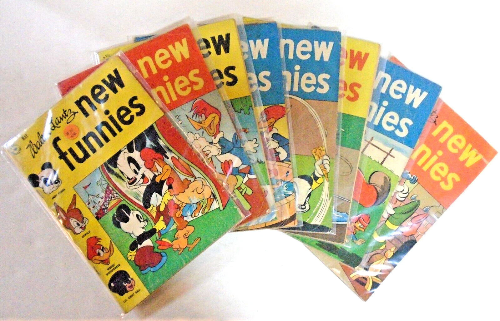 *New Funnies (Dell) #111-119 8 Book Lot Overstreet Guide Price $119