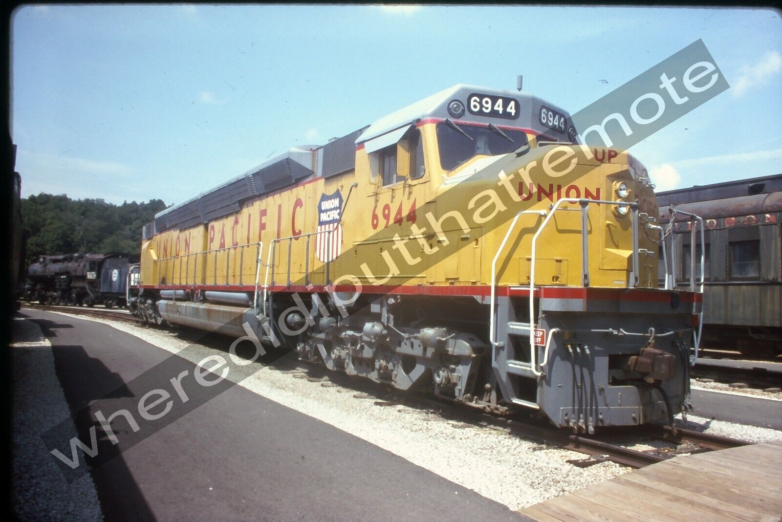 Original Slide Union Pacific UP 6944 EMD DDA40X St. Louis MO 8-89