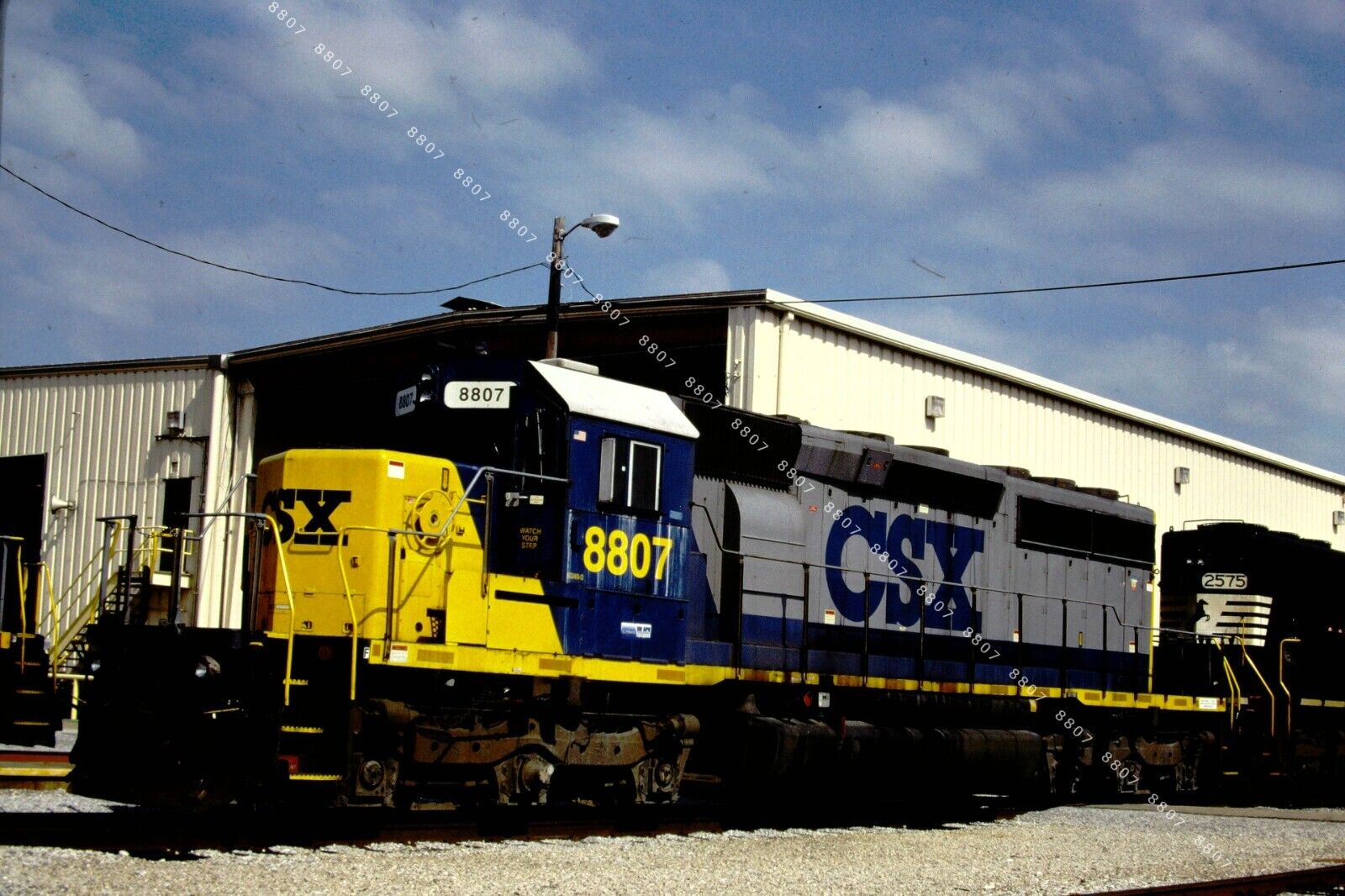 CSX sd40-2 8807 (ex CR 6379) ➖ Original kodachrome loco slide _ Montgomery, AL