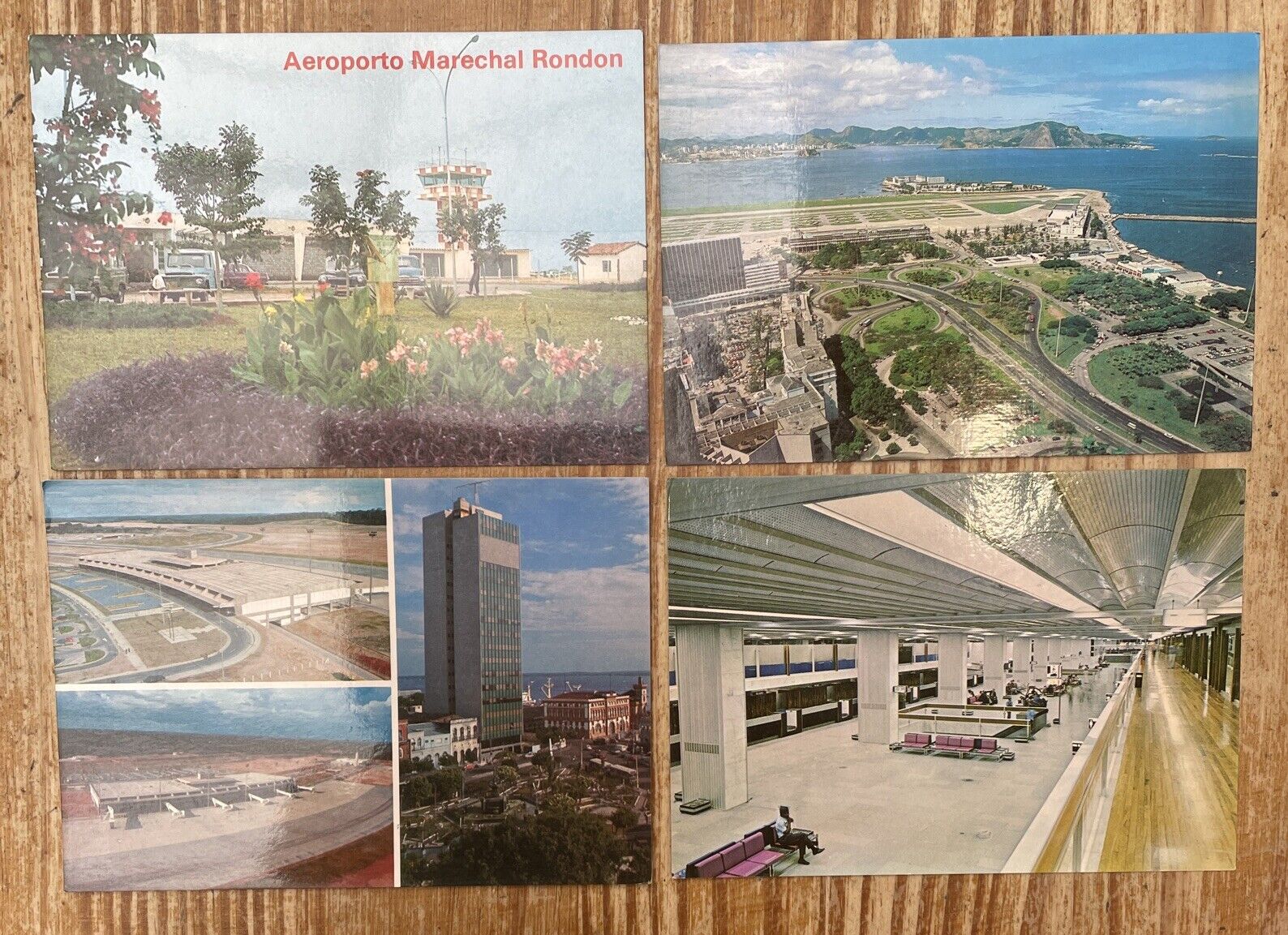 1980s Postcards Airport Brasil Santos Dumont Manuas Marechal Rondon Buenos Aires