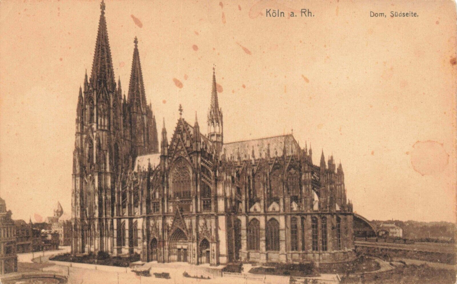 Postcard Germany Cologne Köln Cathedral South Side Dom Sudseite Catholic Church