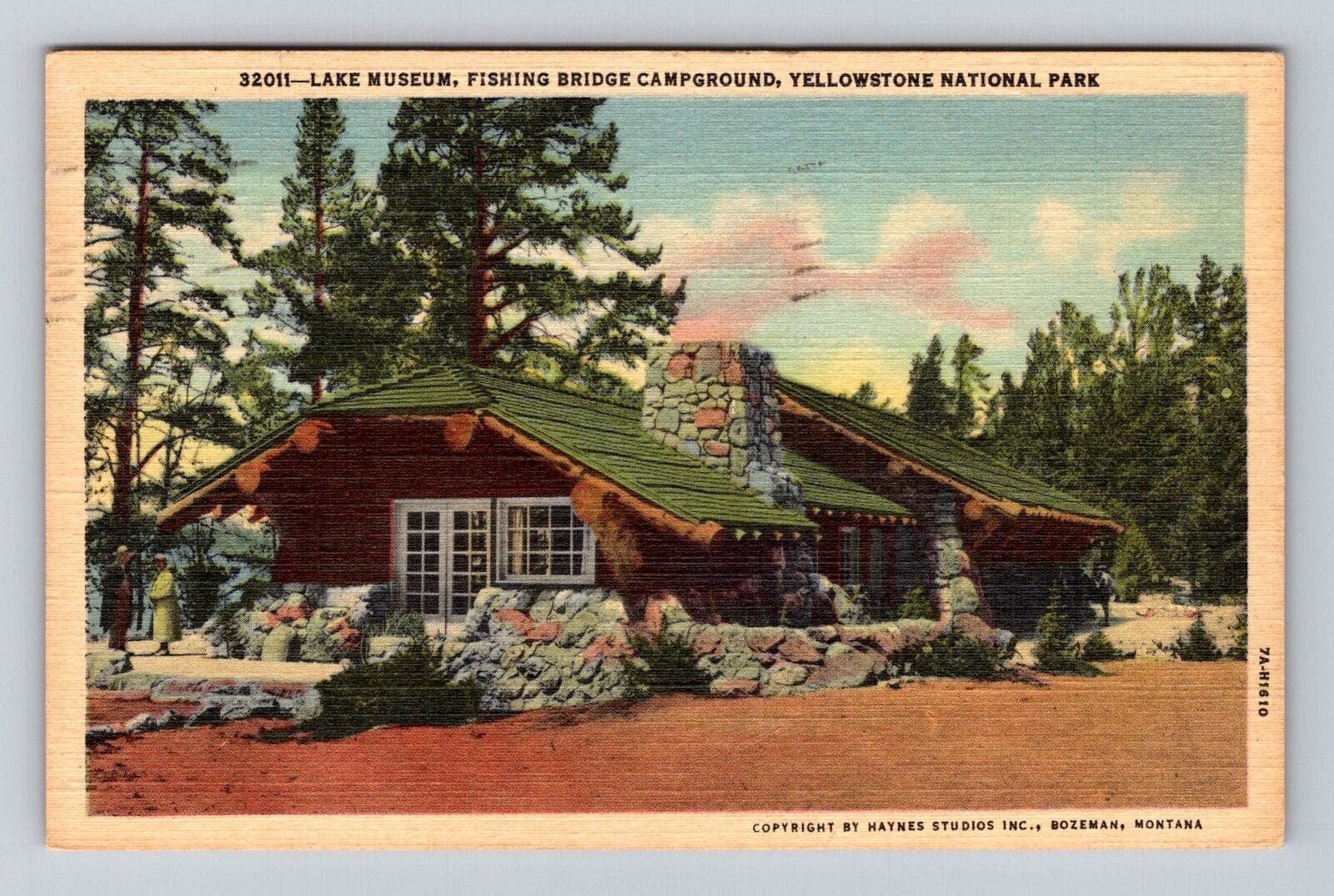 Yellowstone National Park, Lake Museum, Series #32011 Vintage Souvenir Postcard