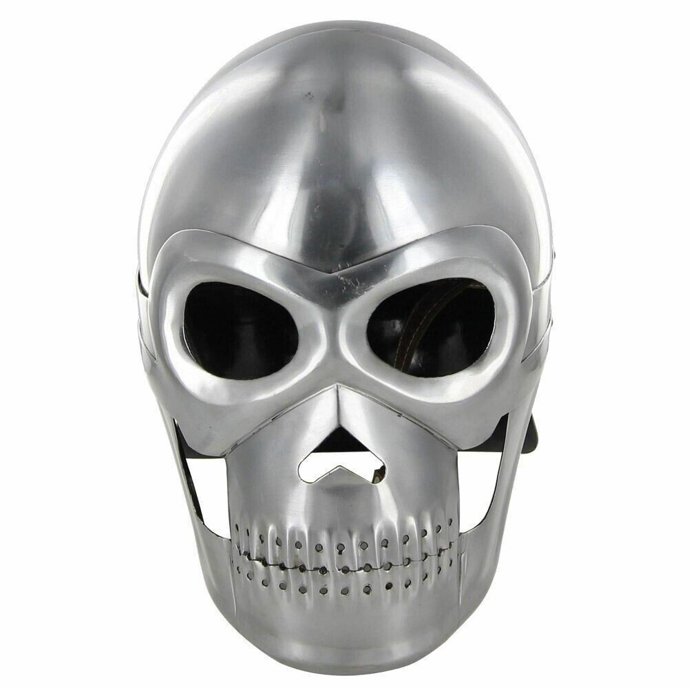 Halloween Medieval Armor Skeleton Helmet Movie Skull Helm Roman Greek Knight