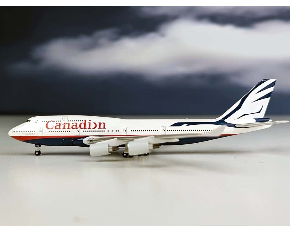 B-744-FCRA Canadian Airlines Boeing 747-400 Goose C-FCRA Diecast 1/200 Jet Model