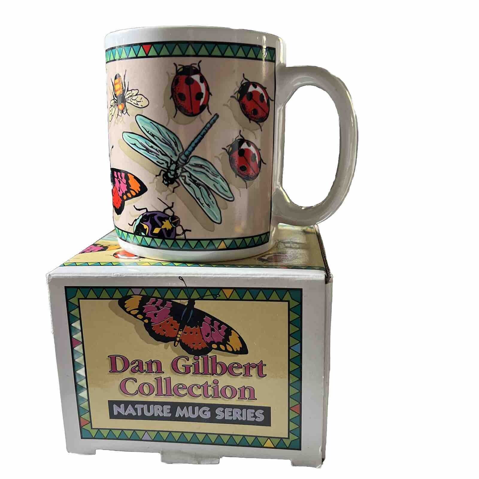 Vintage 1994 Dan Gilbert Mug Cup Bug Butterfly DaMert Company San Leandro CA