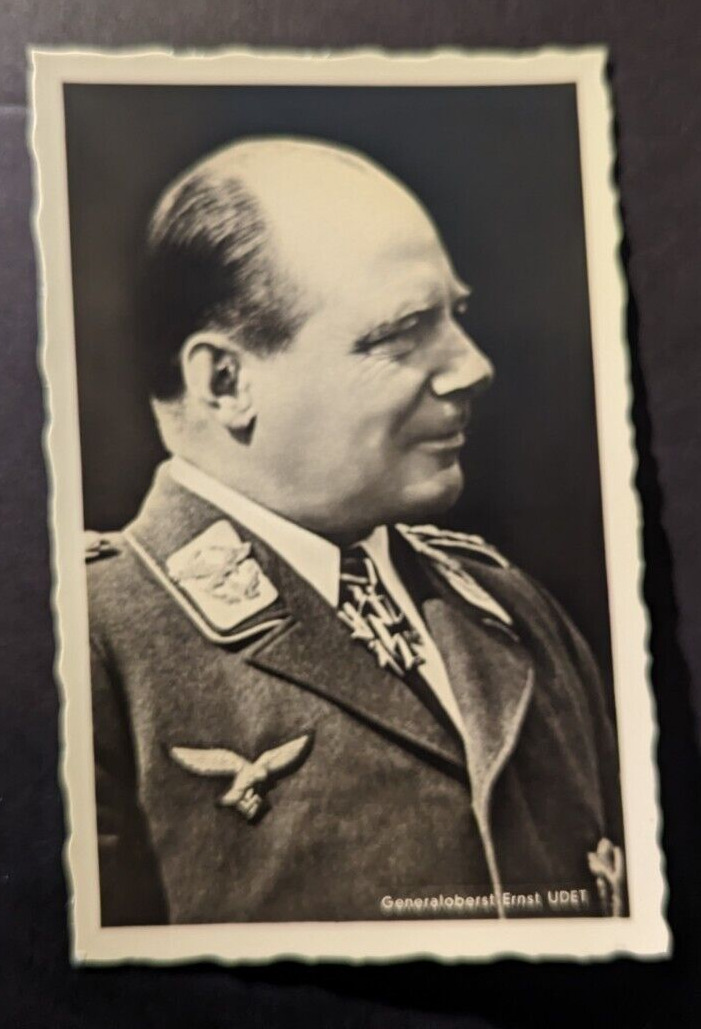 Mint Germany RPPC Military Portrait Postcard Generaloberst Ernst UDET