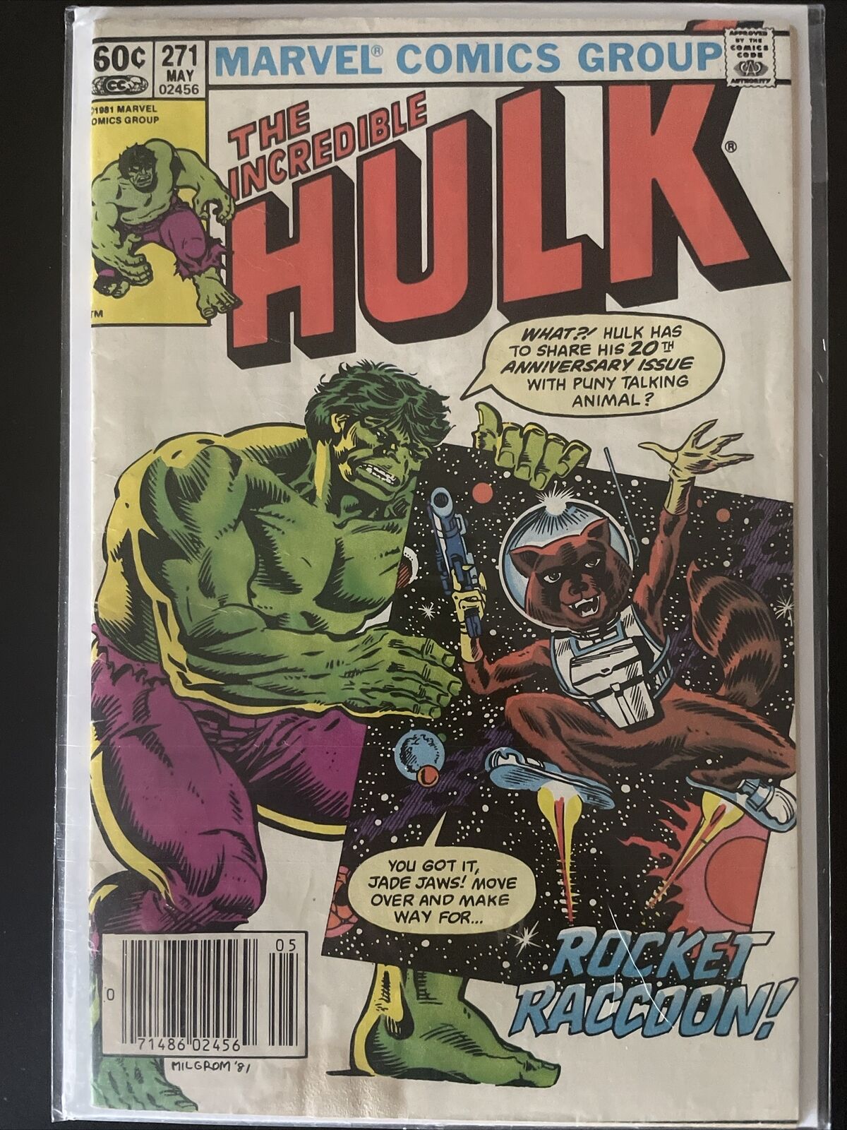 Incredible Hulk #271 (Marvel) Newsstand 1st Rocket Raccoon Guardians Galaxy