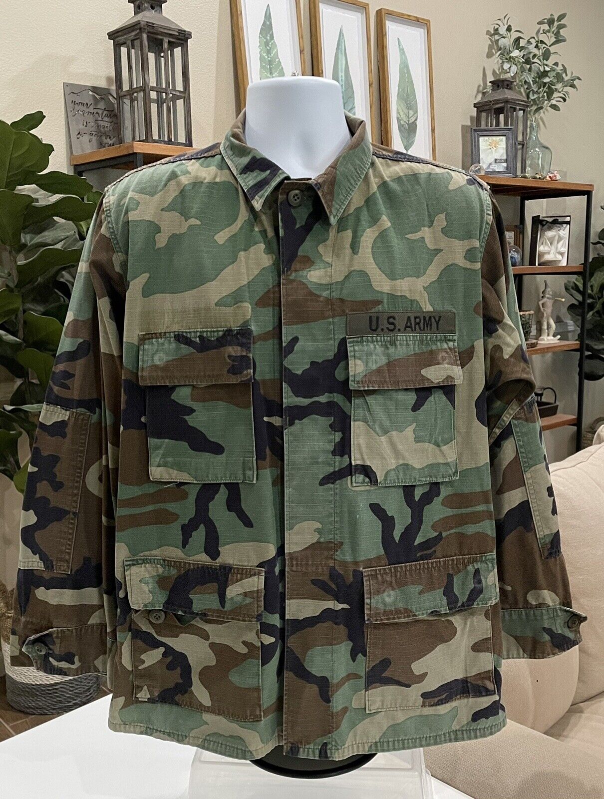 Official US ARMY Woodland Camouflage Jacket Medium Regular 8415-01-390-8544