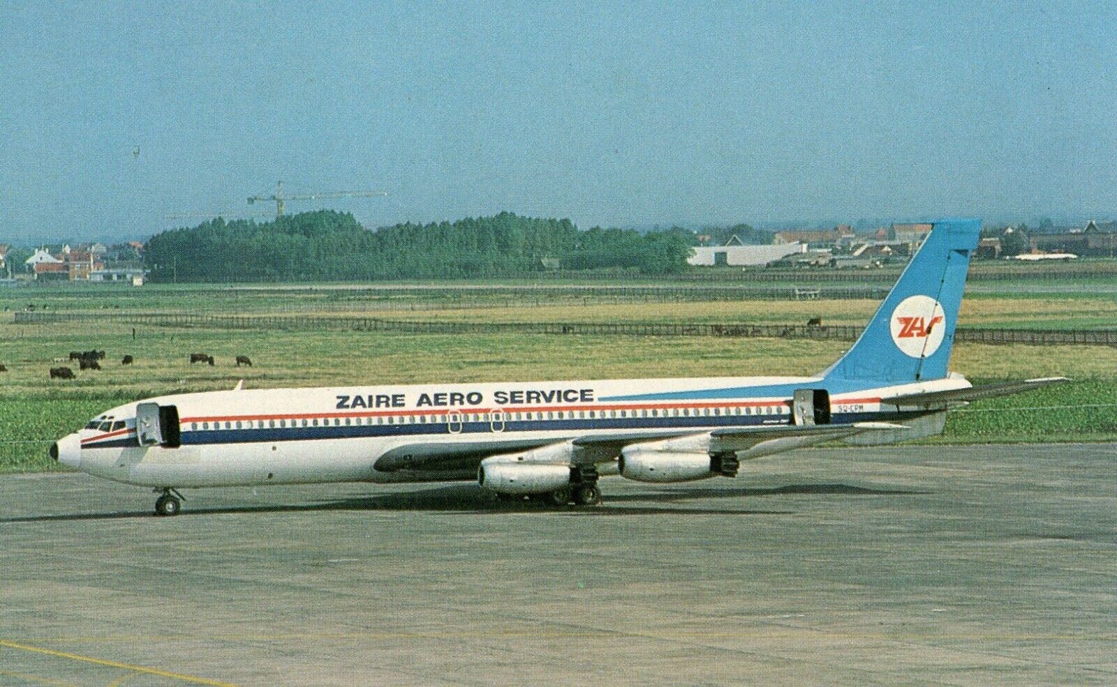 ZAIRE   AIRLINES     ZAIRE AERO SARVICE B-707-458   / AIRPORT  3345