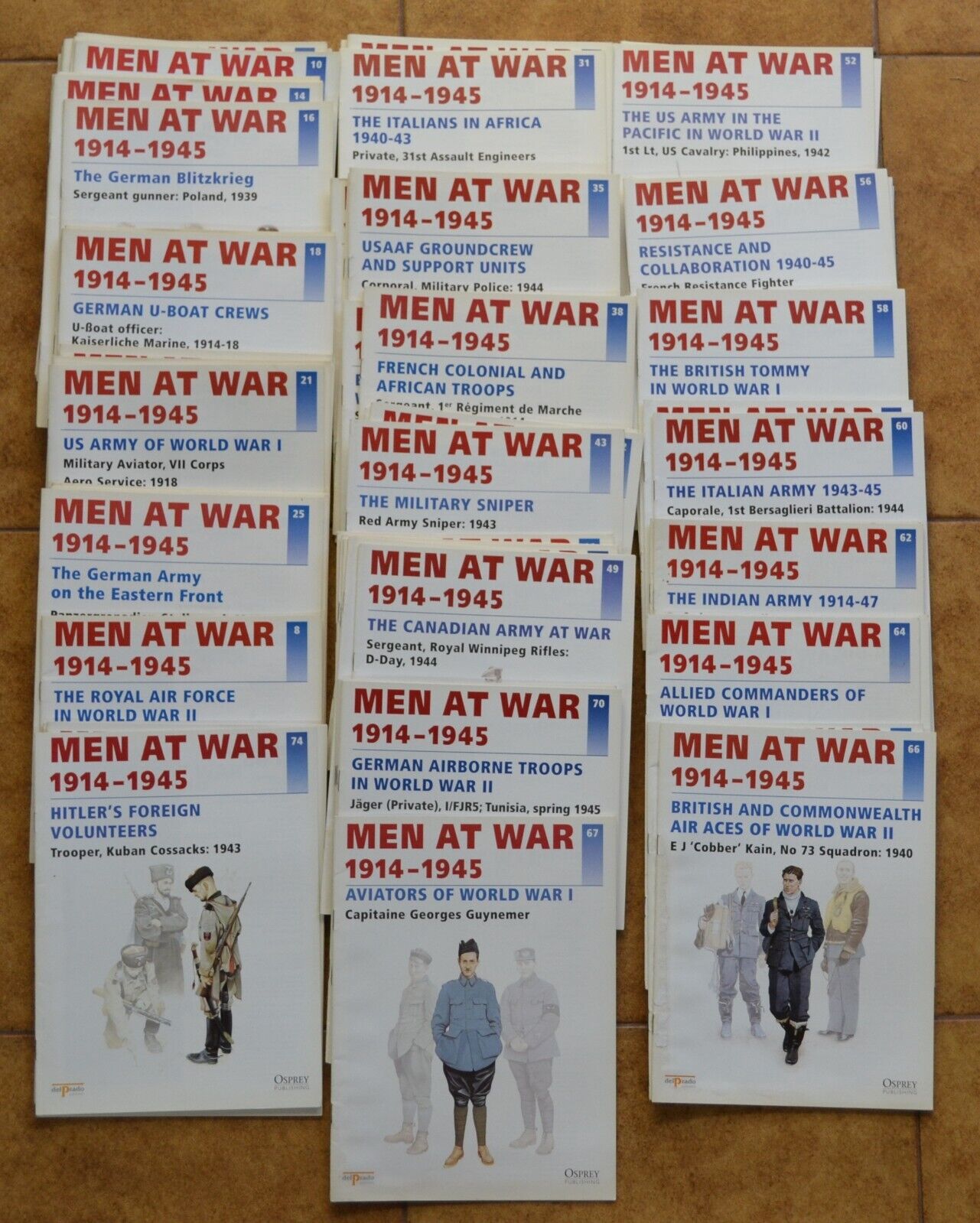 Osprey Del Prado Men at War 1914-1945 Collection of 75 Booklets No\'s. 1-75 