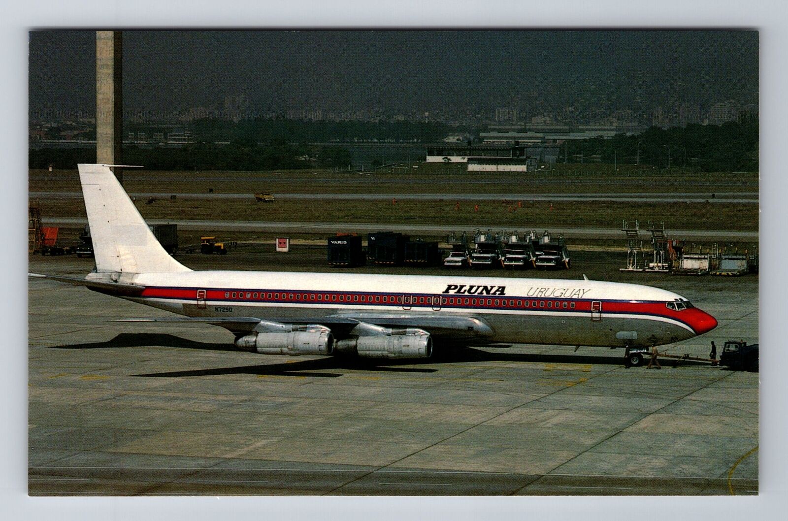 Boeing B-707-321B, Plane, Transportation Antique Vintage Souvenir Postcard