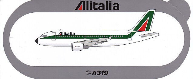 Official Airbus Industrie Alitalia A319 in Old Color Sticker
