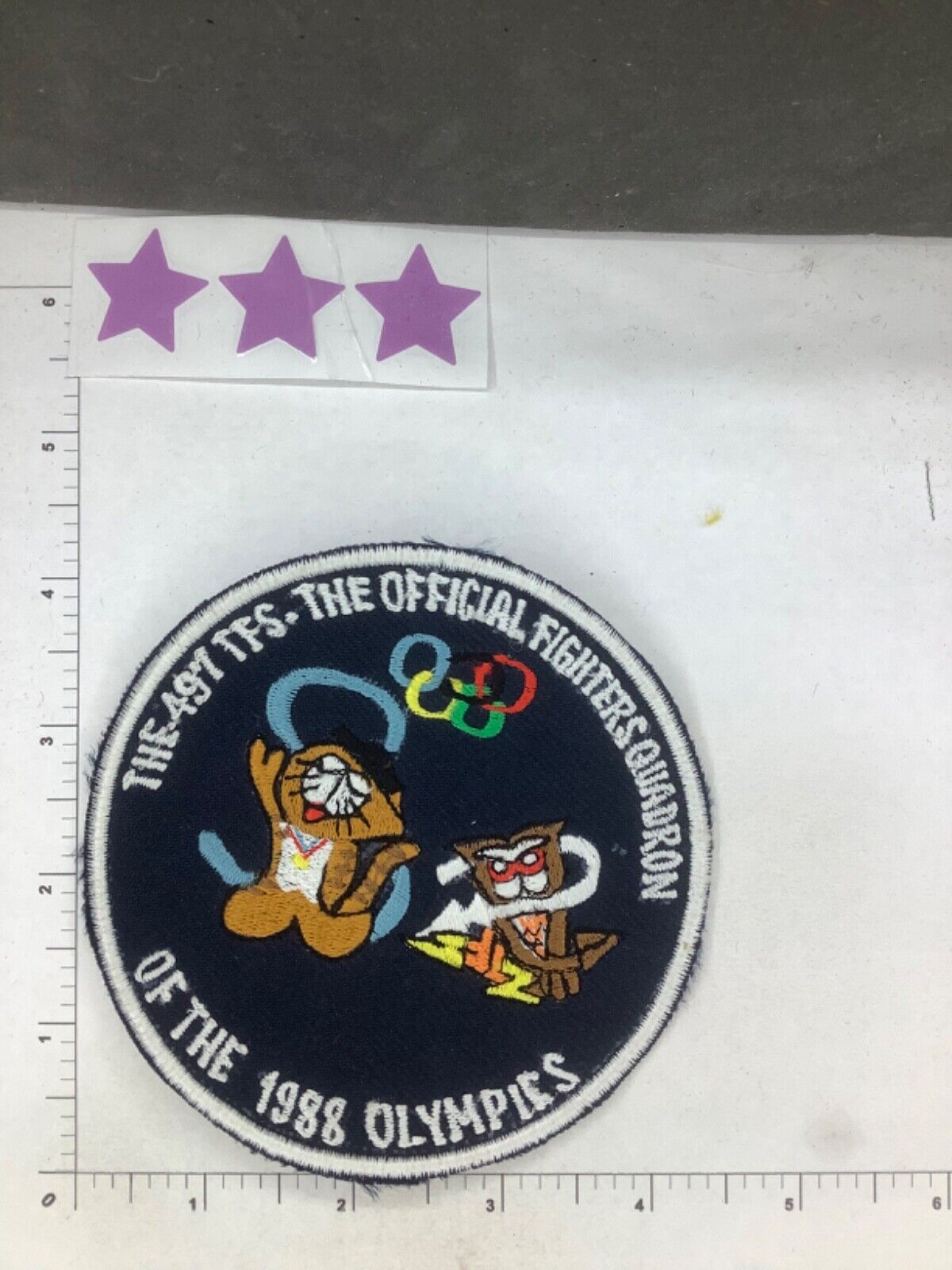 VINTAGE THEATER MADE USAF 497th TACTICAL FIGHTER SQUADRON NOVELTY PATCH