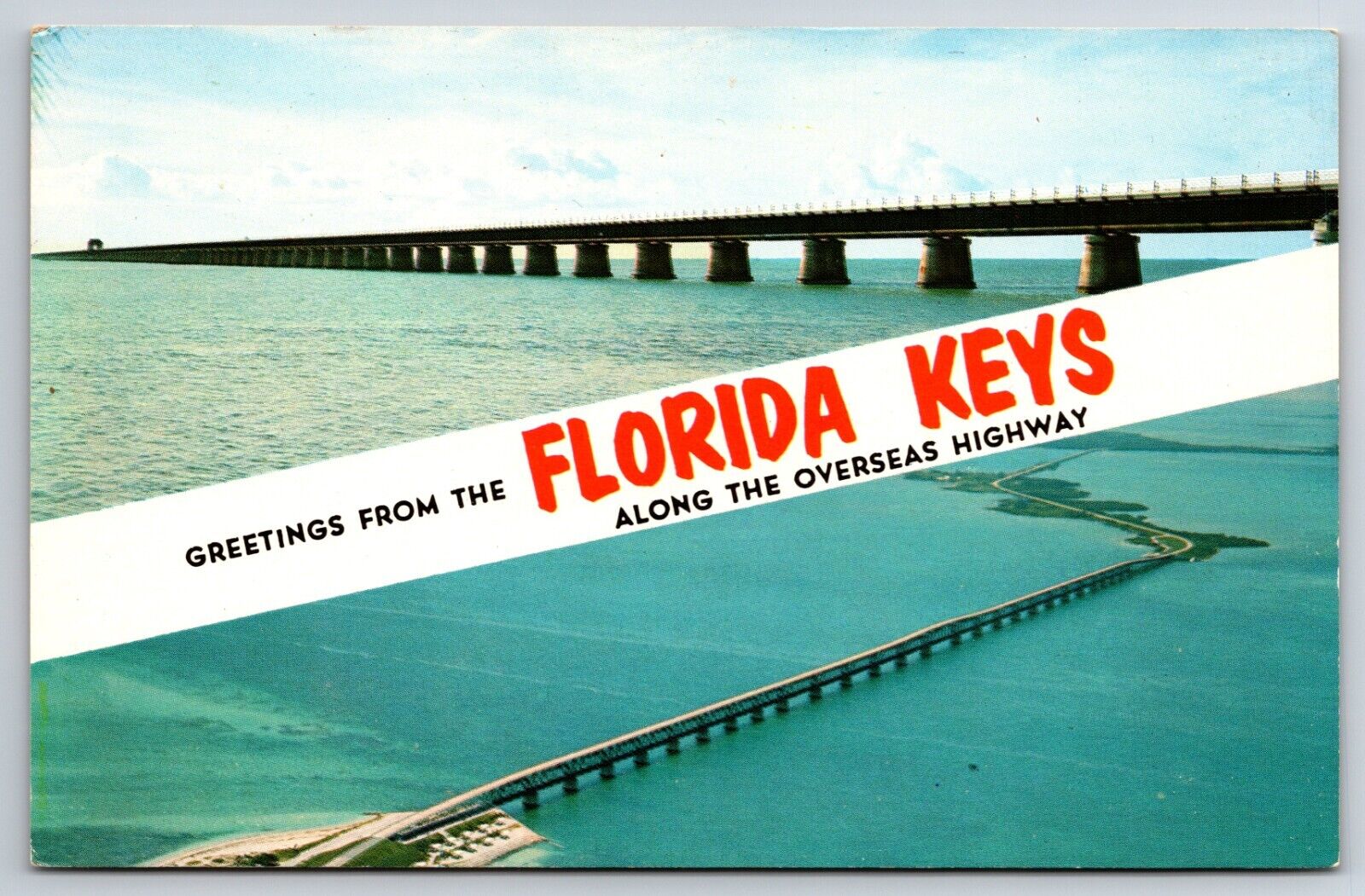 Florida Keys Along The Overseas Highway Key West FL Chrome Postcard