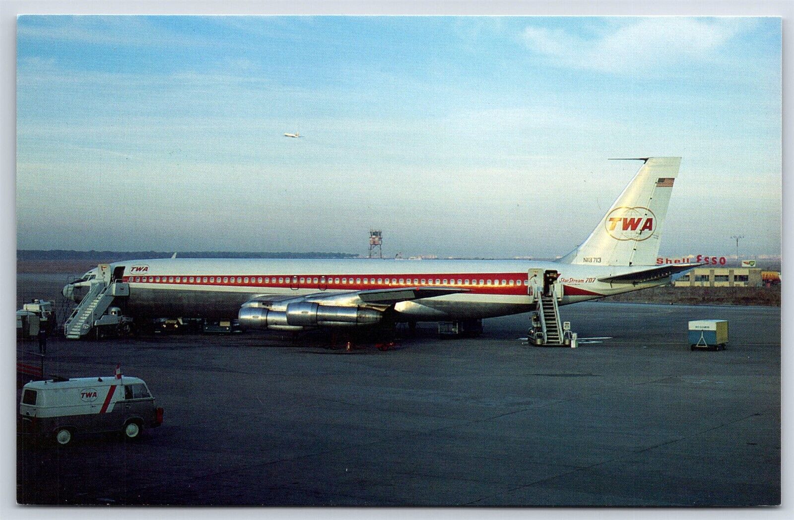 Airplane Postcard Trans World Airlines TWA Boeing B-707-331BA-H N18713 EG23