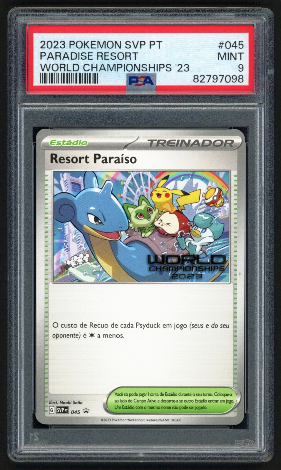 Pokemon Paradise Resort World Championships 2023 PORTUGUESE SVP PT 045 PSA 9