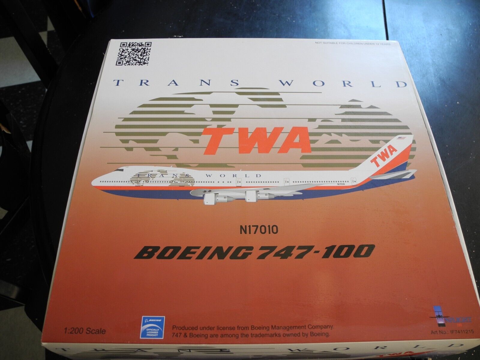 Super RARE Inflight 1 200 Boeing 747 TWA, First Version, Perfect Limited ED