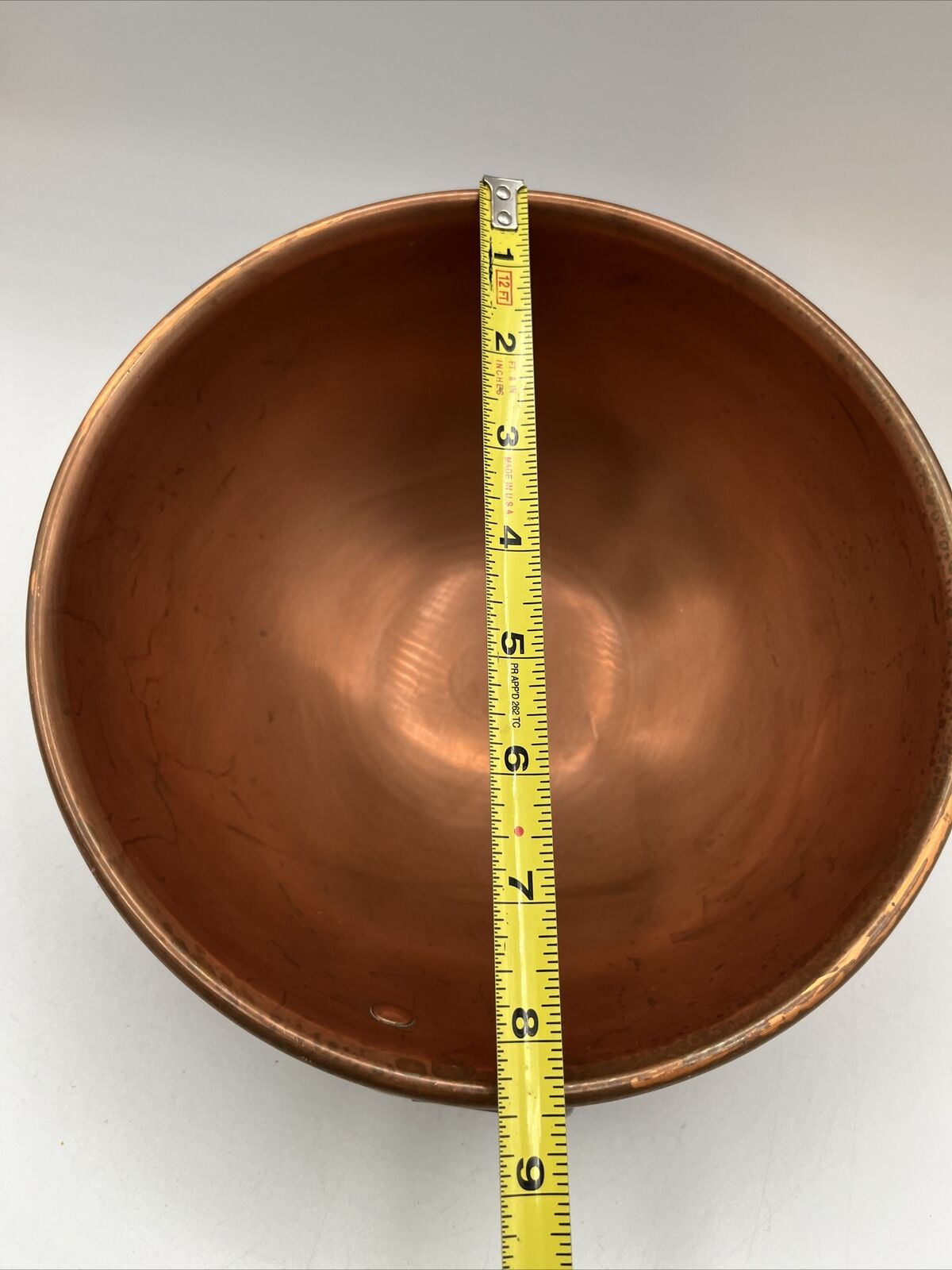 Vintage Atlas Metal Spinning Co. 8.5in Copper Bowl