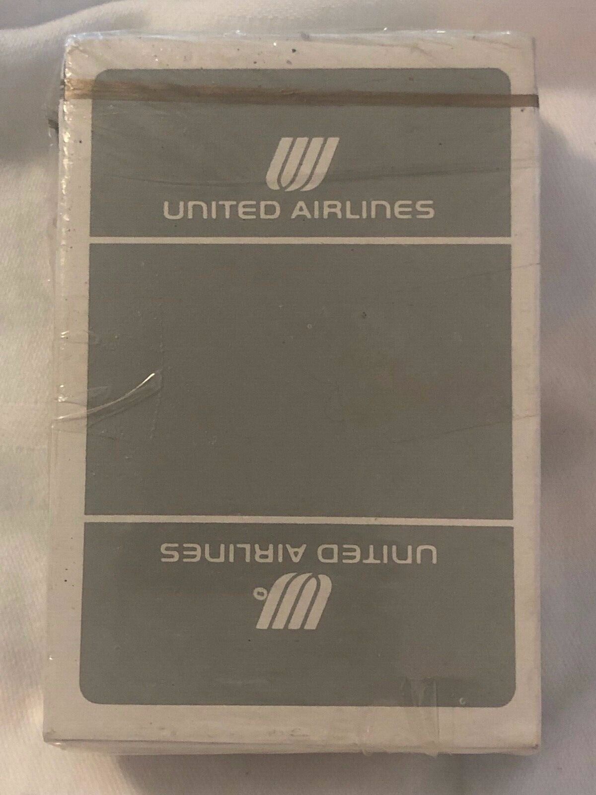 Vintage Sealed Set of 2 Decks United Airlines Playing Cards Taiwan Aviation