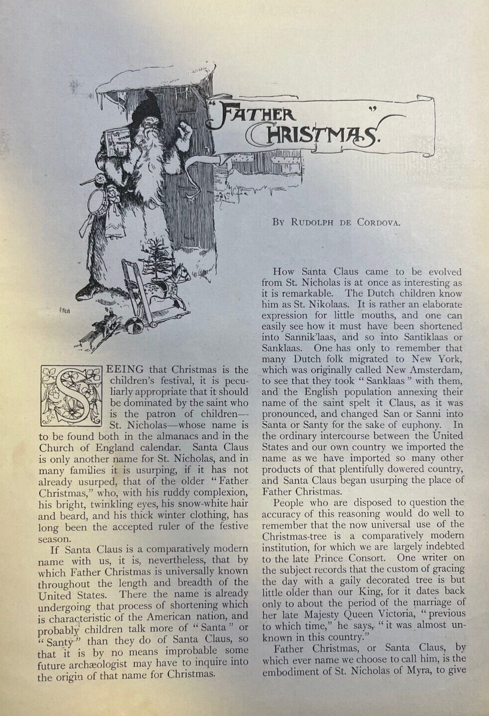 1903 Story of Father Christmas illustrated