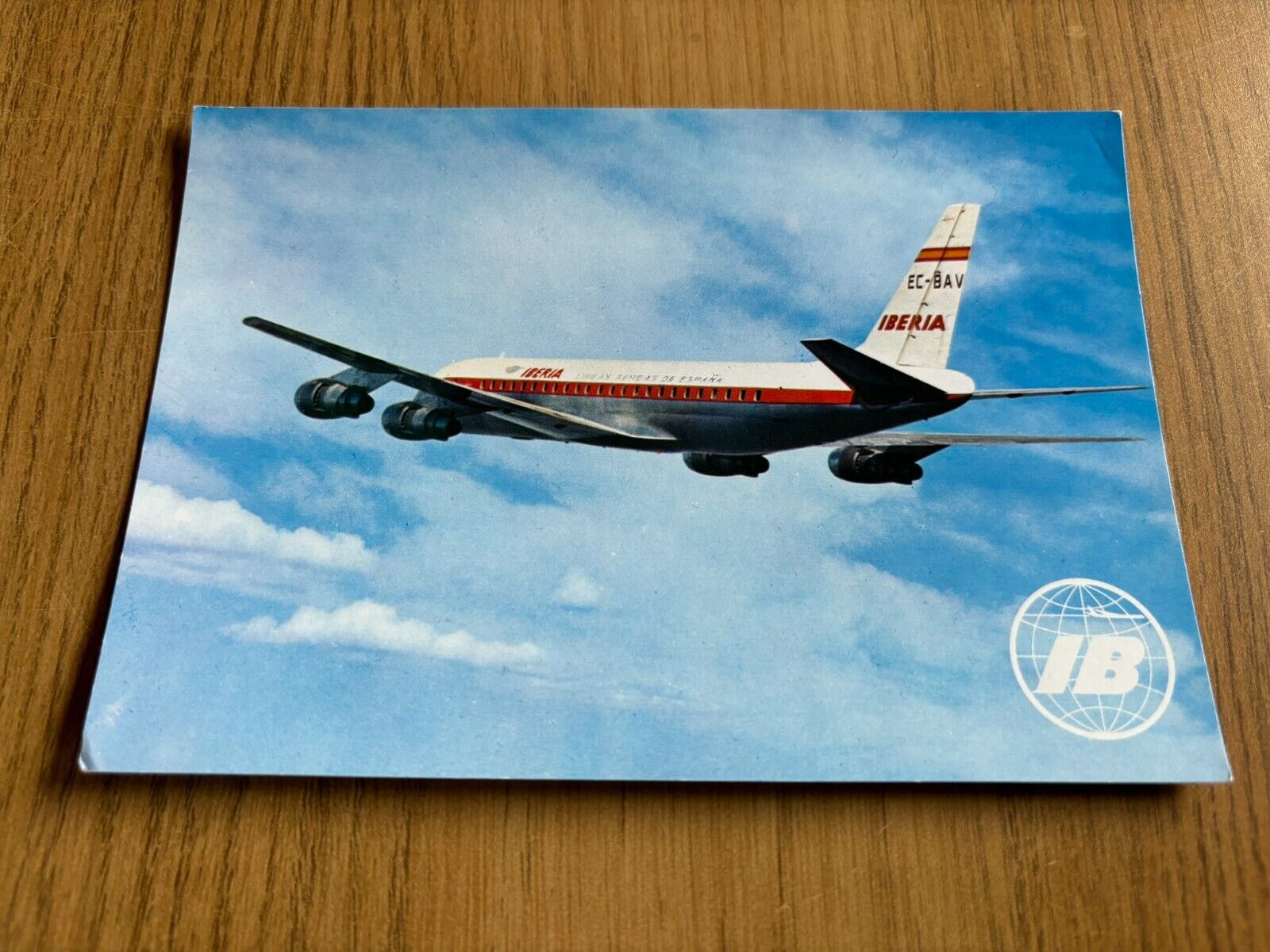 Iberia Douglas DC-8 Airline Issue Postcard