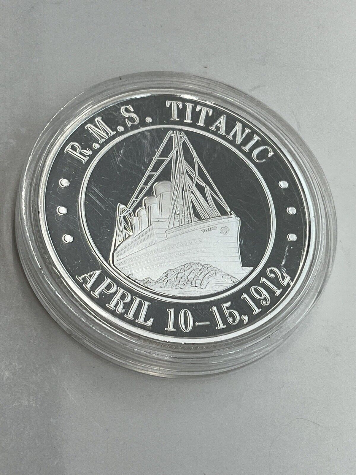 2012 RMS TITANIC WHITE STAR LINE SILVER PLATED COMMEMORATIVE COIN 