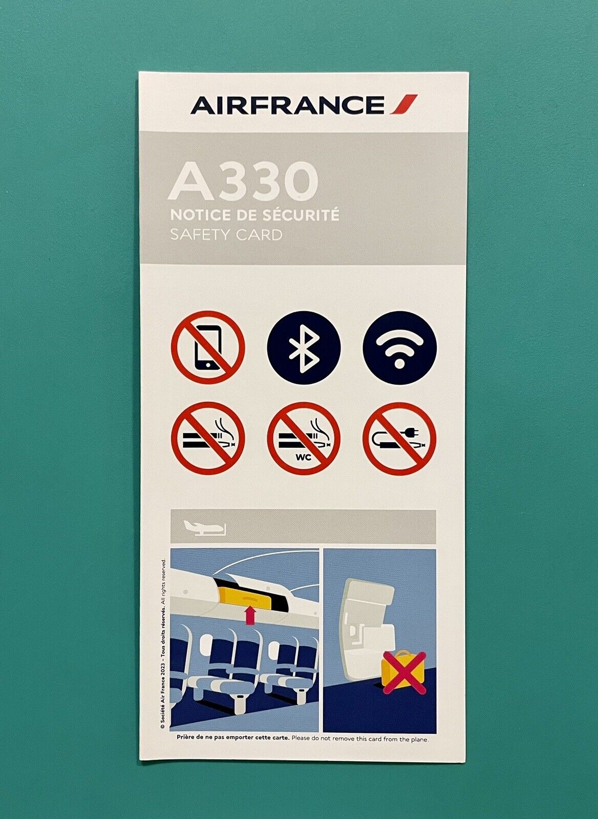 2023 AIR FRANCE SAFETY CARD — AIRBUS 330