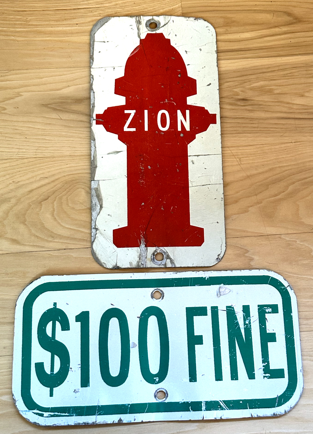 Vintage $100 Fine Zion Fire Dept Hydrant 12\