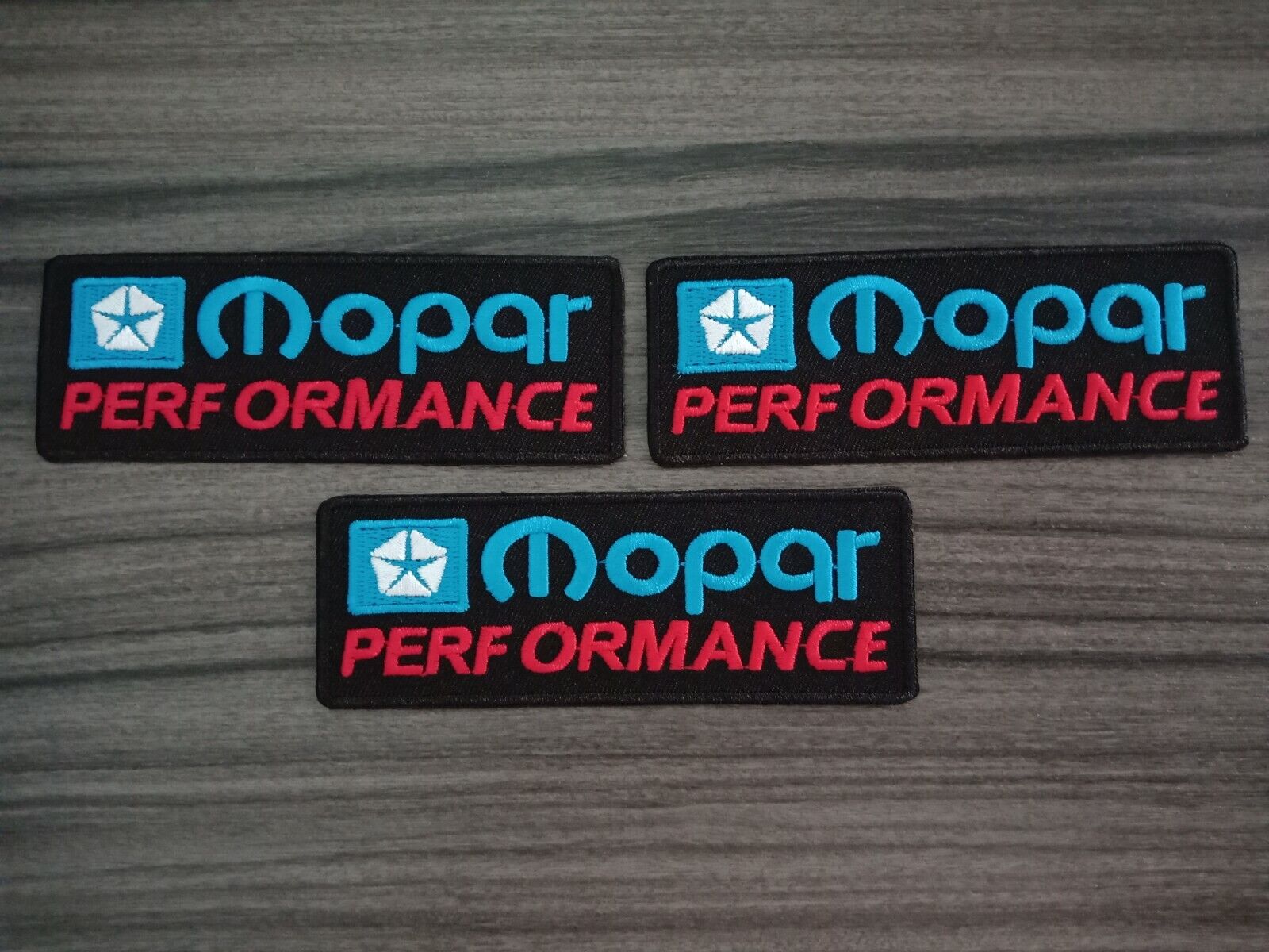 3pcs MOPAR PERFORMANCE RACING CAR Iron on Patch Embroidered Sewn on Shirt Hat 