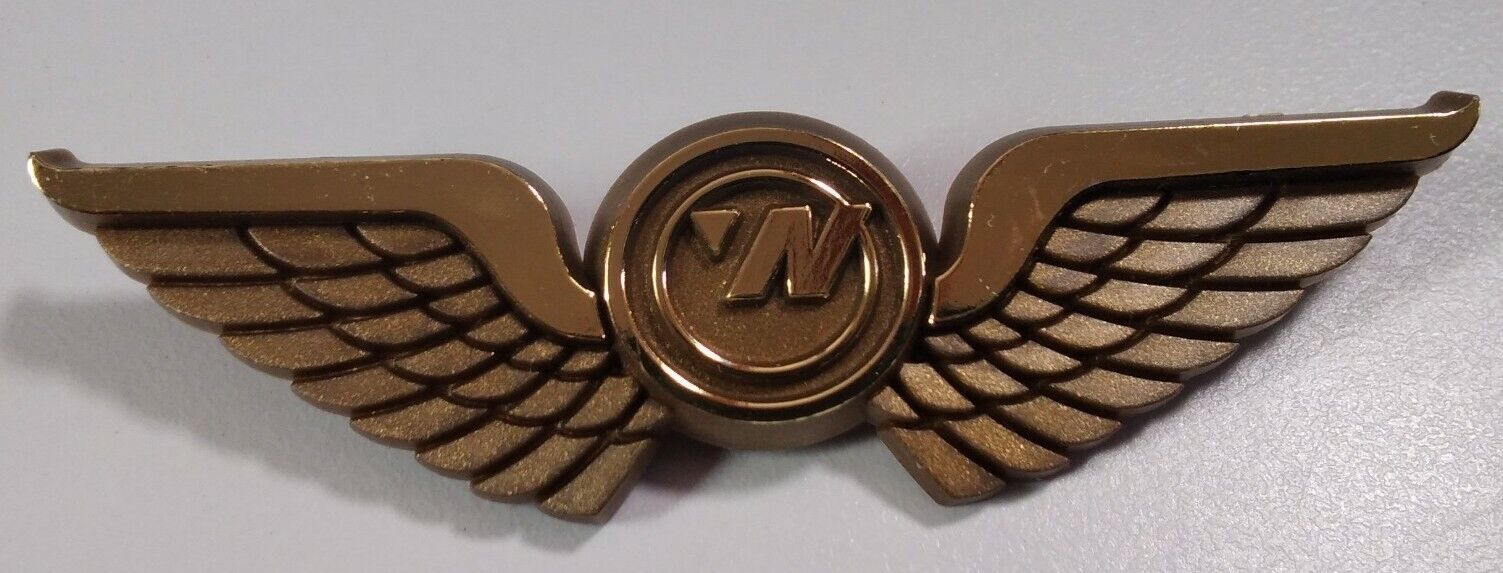 Northwest Airlines Wings Pin Vintage 1980s USA Stoffel Seals Tuckahoe NY 