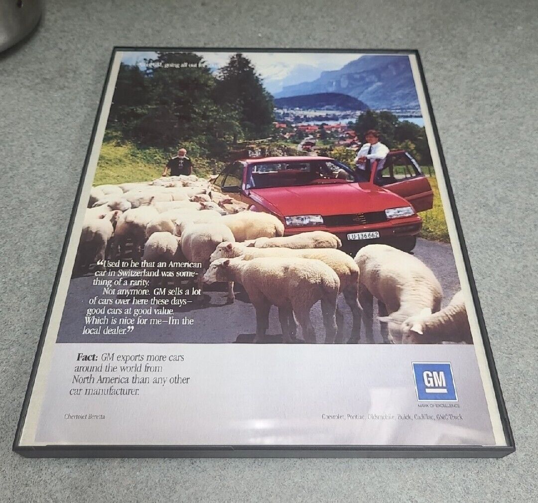 1990 GM Chevrolet Beretta Ad - Going All Out For You FRAMED