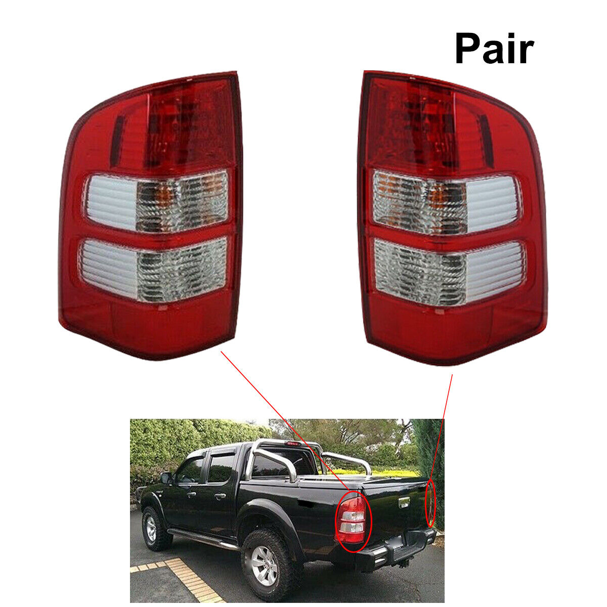 Rear Tail Lights Lamp 07-11 Fits Ford Ranger Thunder Pickup Truck RH / LH / Pair