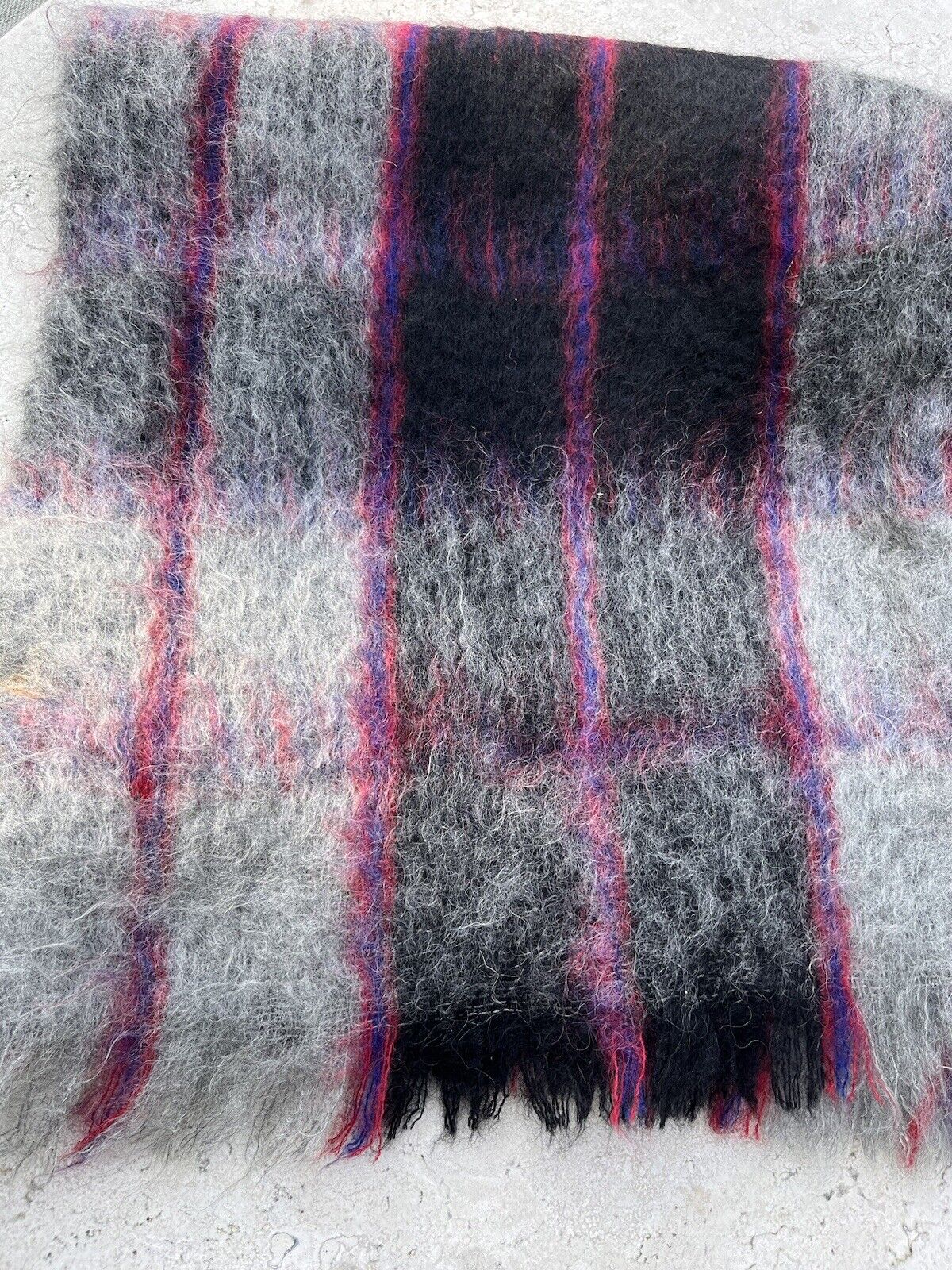 VTG Cree Mills Glen Cree 4x3 Tartan 100% Mohair Throw Blanket - Scotland