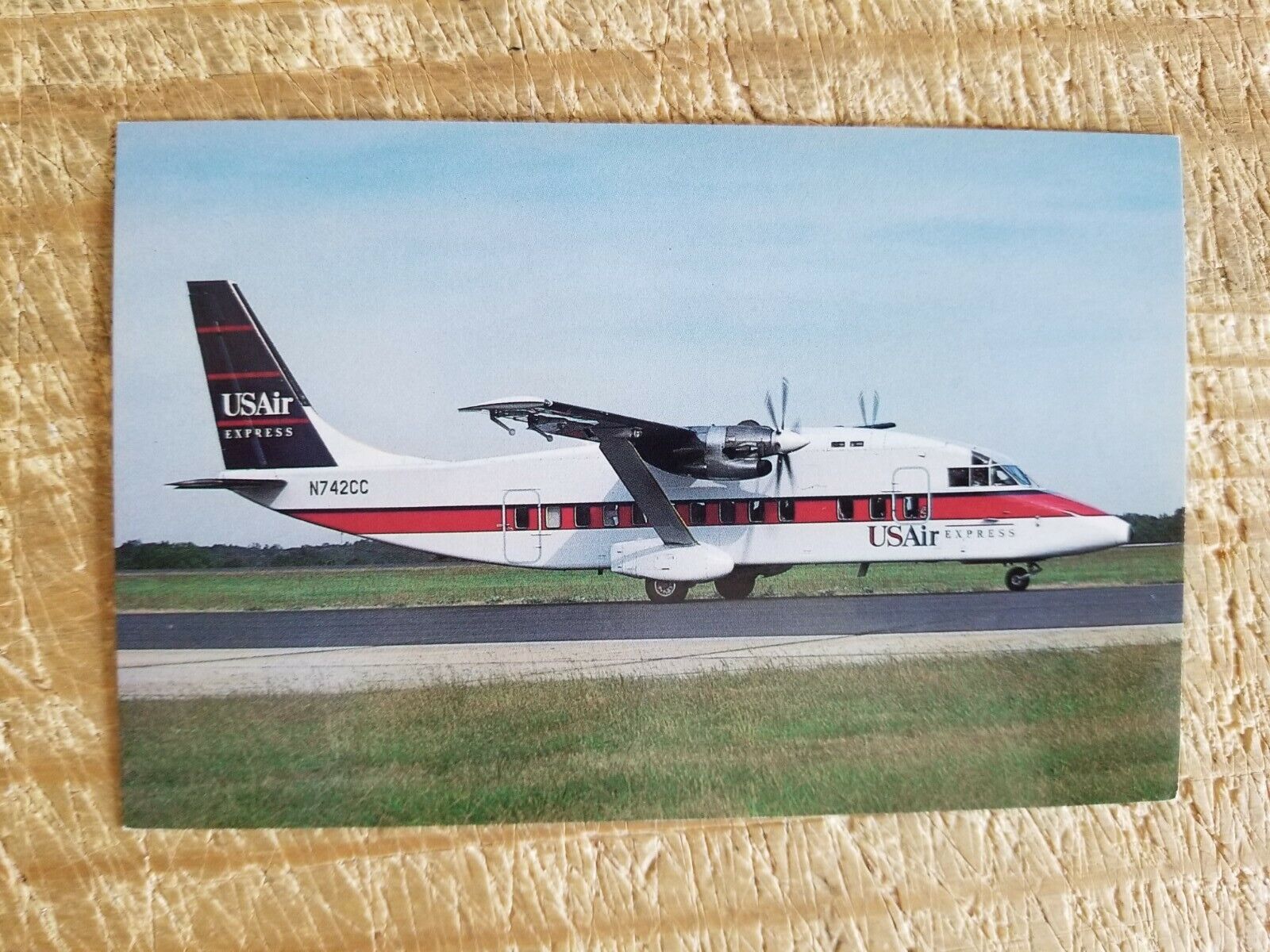 USAir Express (CCAir, Inc.) Shorts 360-300 Aircraft Unused Postcard*P3