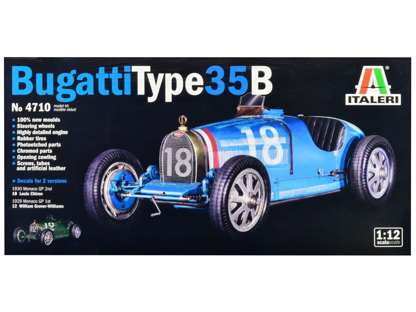Skill 5 Model Kit Bugatti Type 35B 1/12 Scale Model