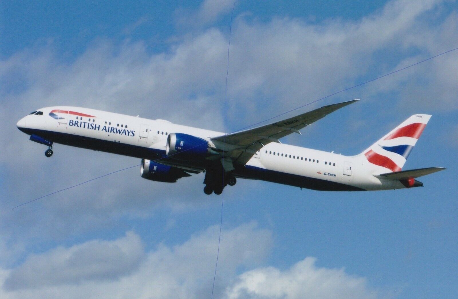 BRITISH AIRWAYS PLANE PHOTO BOEING 787 CIVIL AIRCRAFT PHOTOGRAPH PICTURE G-ZBKH.