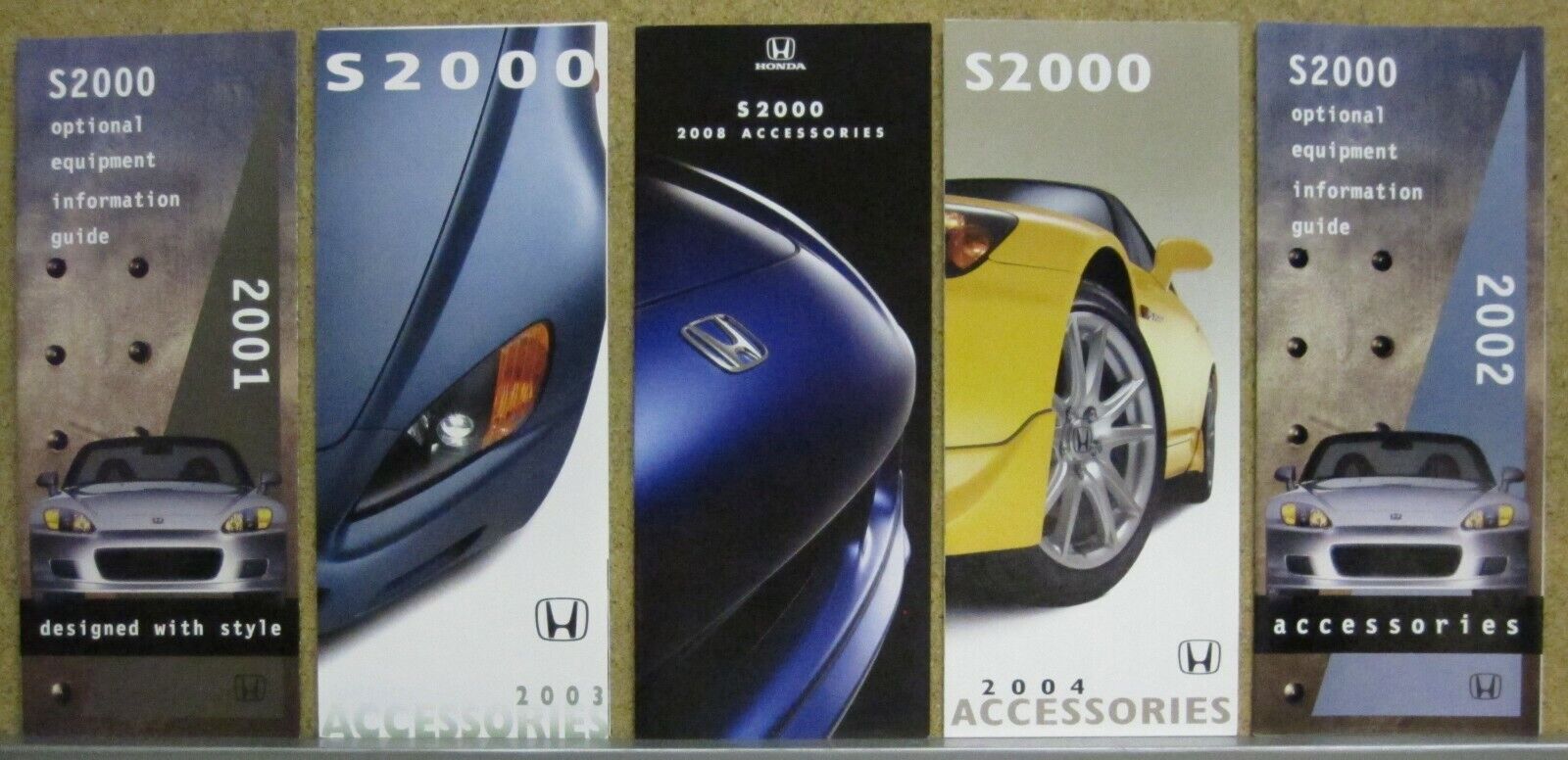Honda S2000 Accessories Brochure Lot (5) 2001 2002 2003 2004 2009