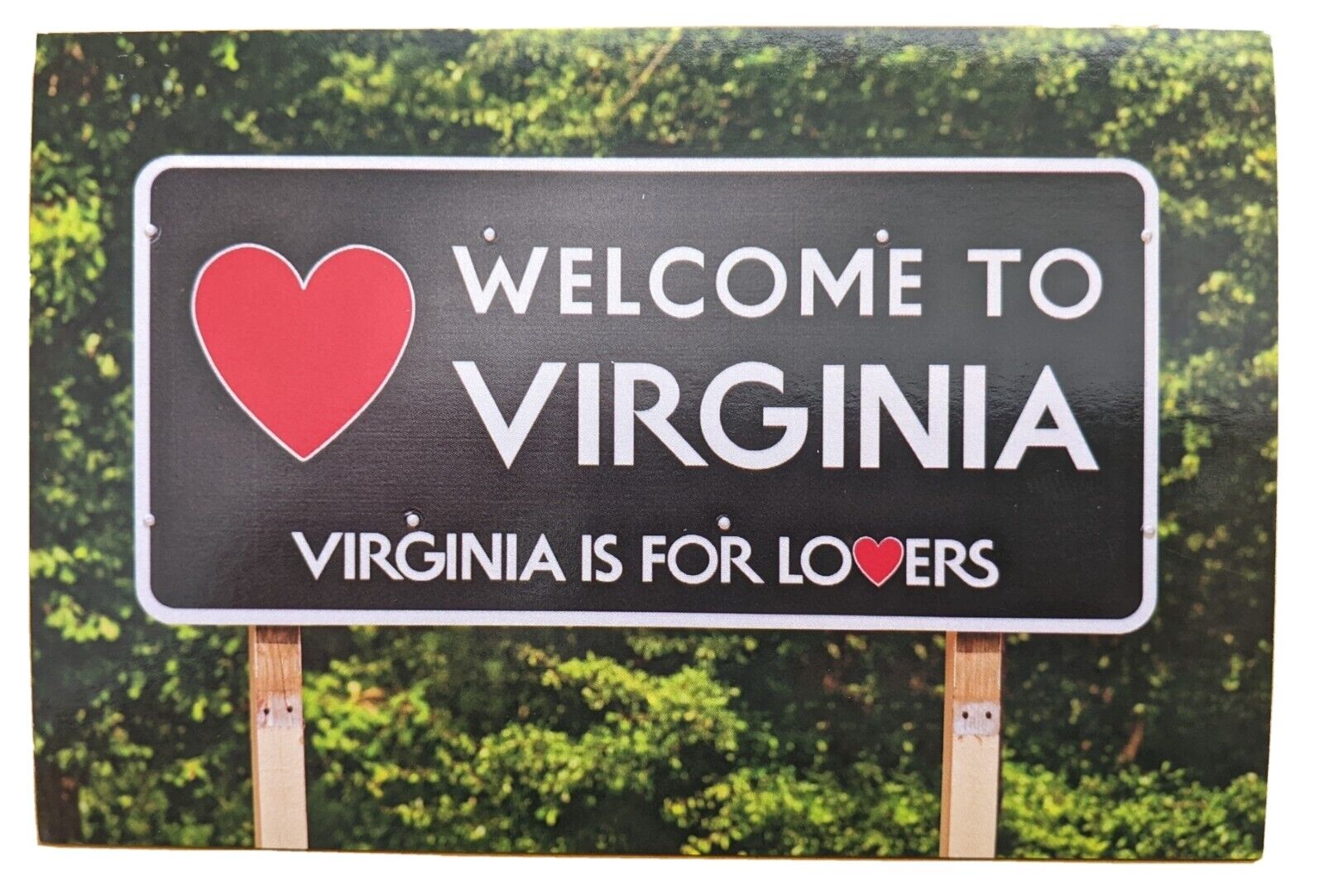 Virginia postcard. Welcome to Virginia. Virginia is for lovers ❤️