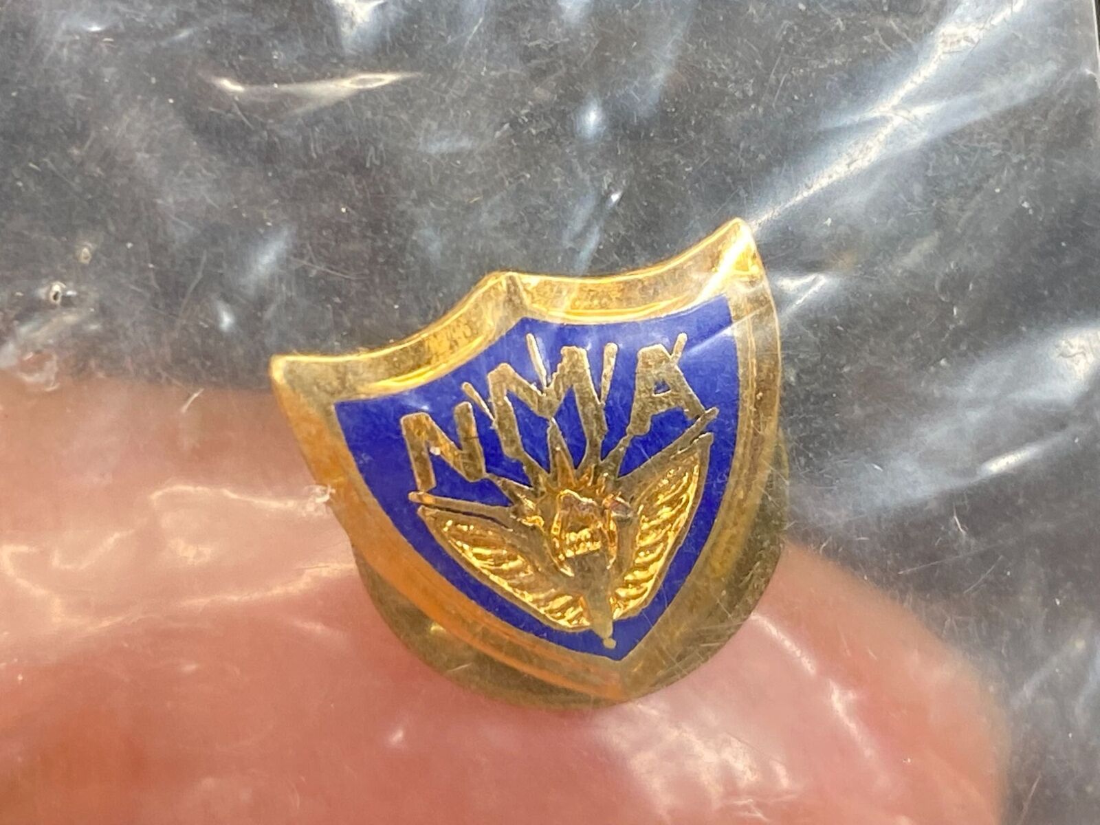Vintage NMA National Medical Association Lapel Pin Tack Blue Gold Tone NOS