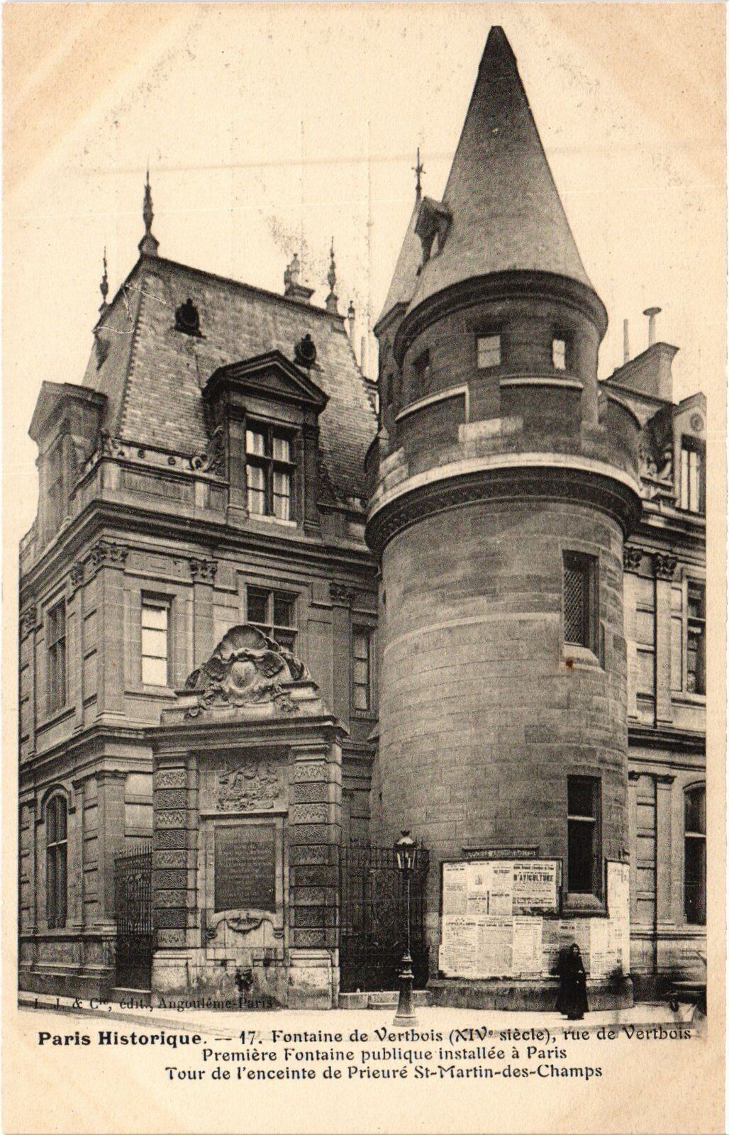 Historic CPA PARIS. Rue de Vertbois Fontaine (1240157)