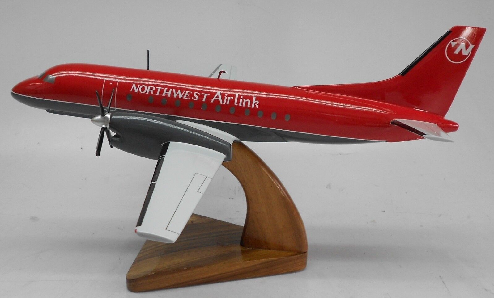 Saab 340 Northwest Airlink Airplane Desktop Wood Model Regular  