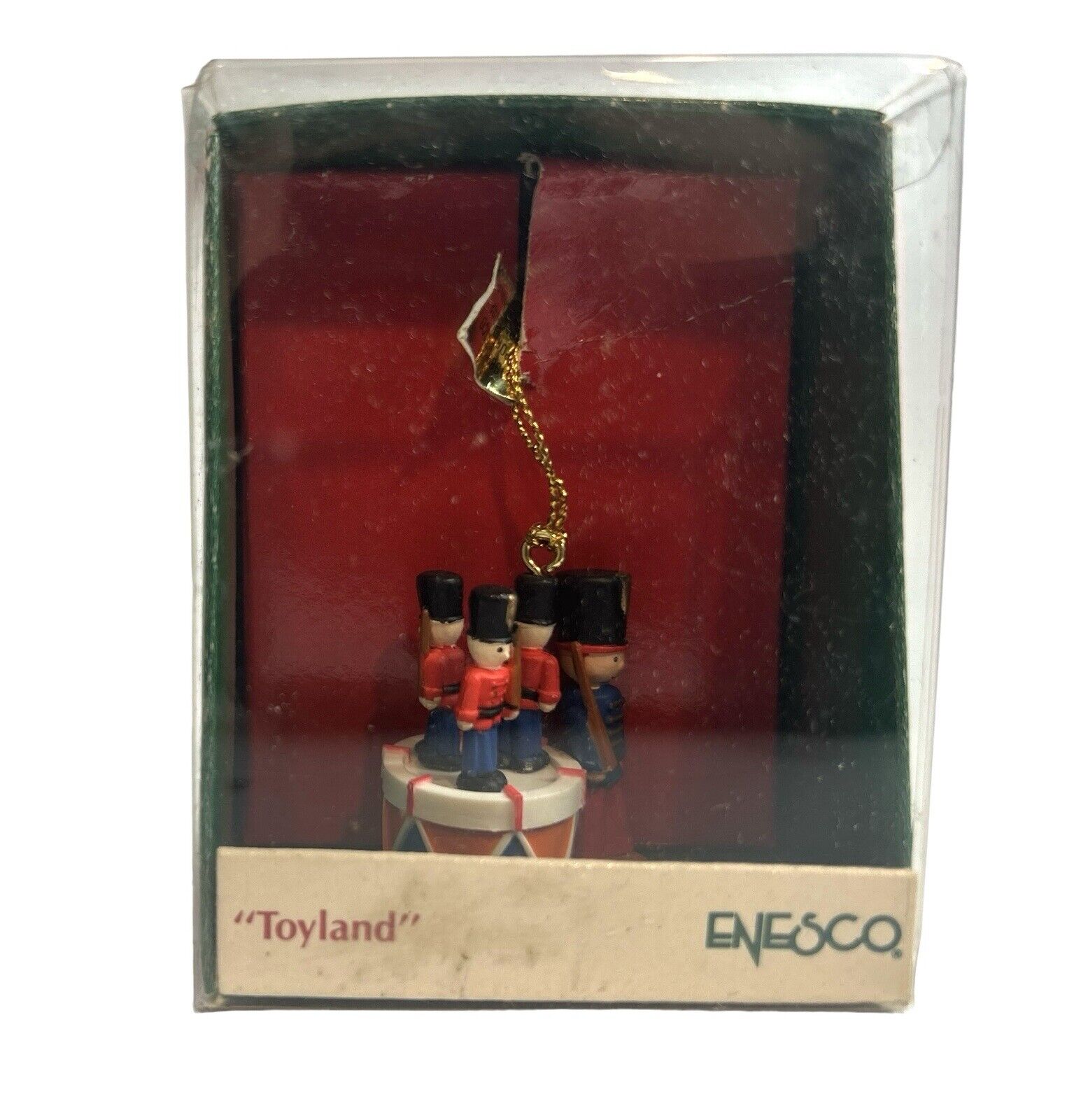 VTG 1989 Enesco Toyland Miniature Ornament Drummer Toy Soldiers 566705