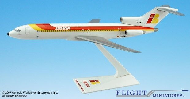 Flight Miniatures Iberia Airlines Boeing 727-200 Desk Top 1/200 Model Airplane