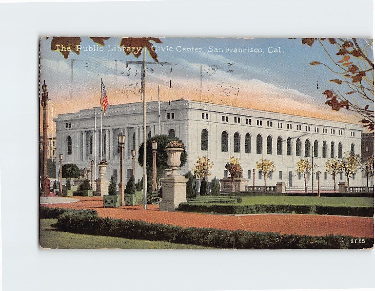 Postcard The Public Library Civic Center San Francisco California USA