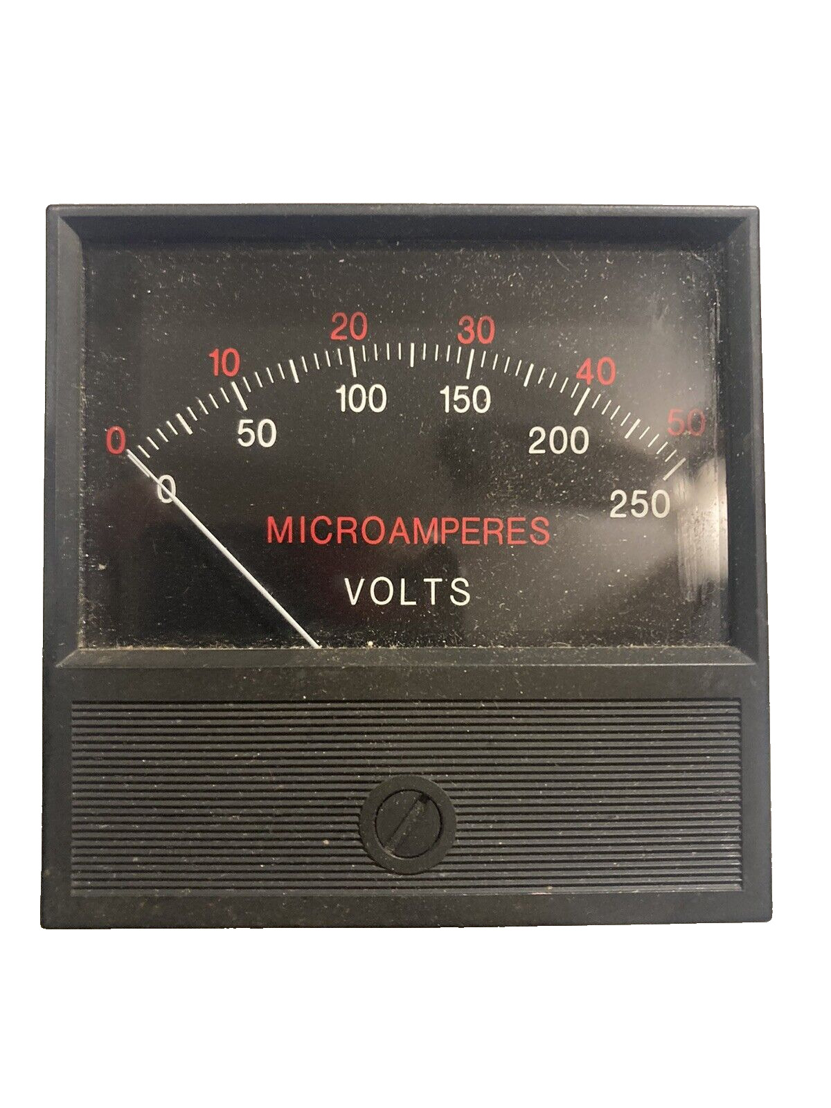 SIMPSON RADIO PANEL METER - MICROAMPERES 0-50 0-250 VOLTS MADE IN USA
